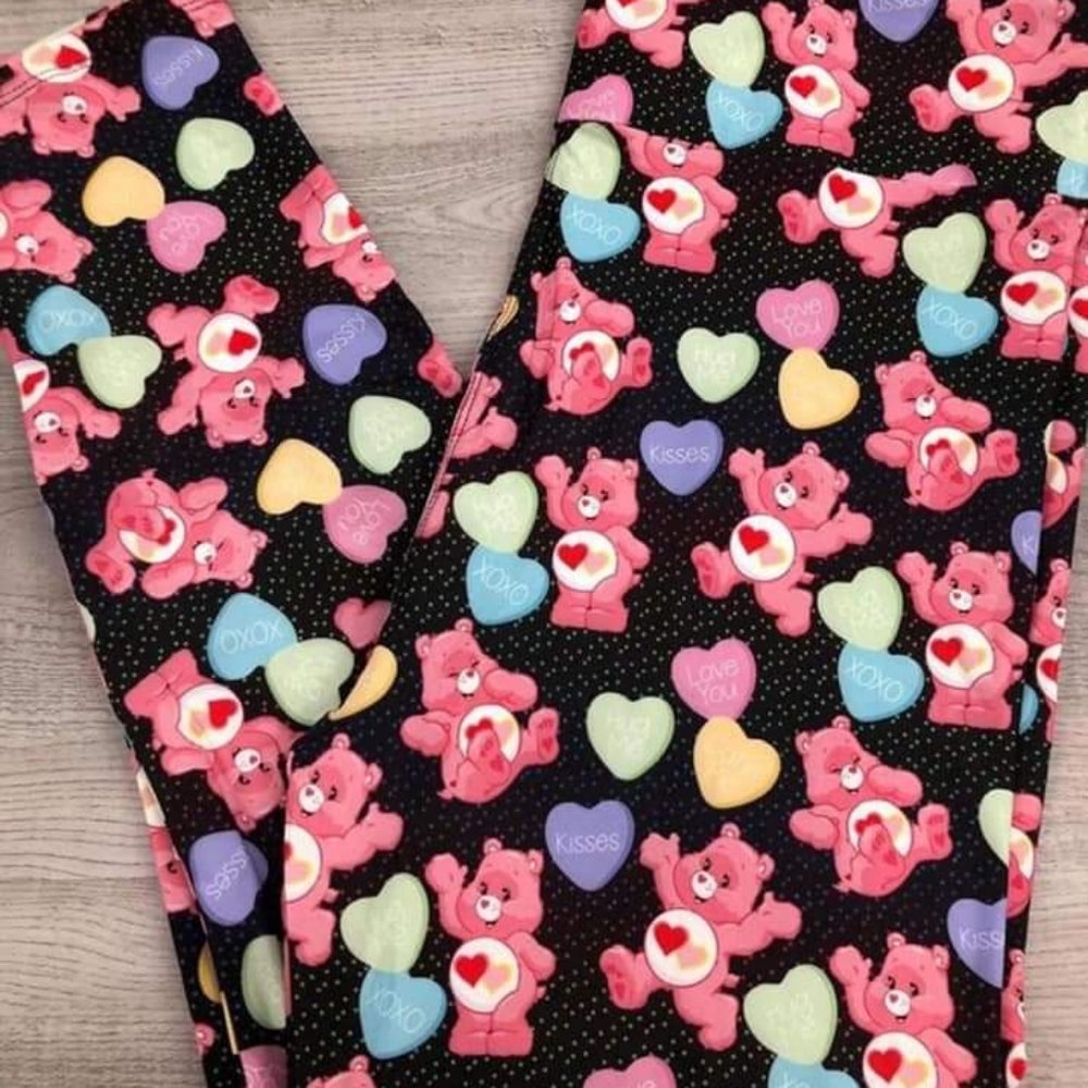 Size OS Care Bear leggings